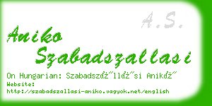 aniko szabadszallasi business card